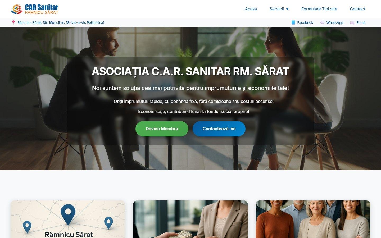 C.A.R. Sanitar Râmnicu Sărat homepage — membership, loans and savings association